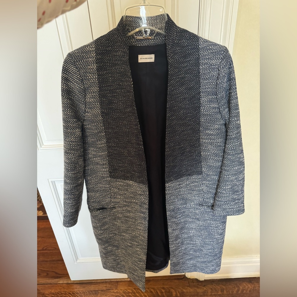 By Malene Birger Gray and Blue Blazer with Relaxed Silhouette